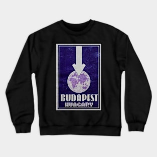 Budapest Hungary Stamp Crewneck Sweatshirt